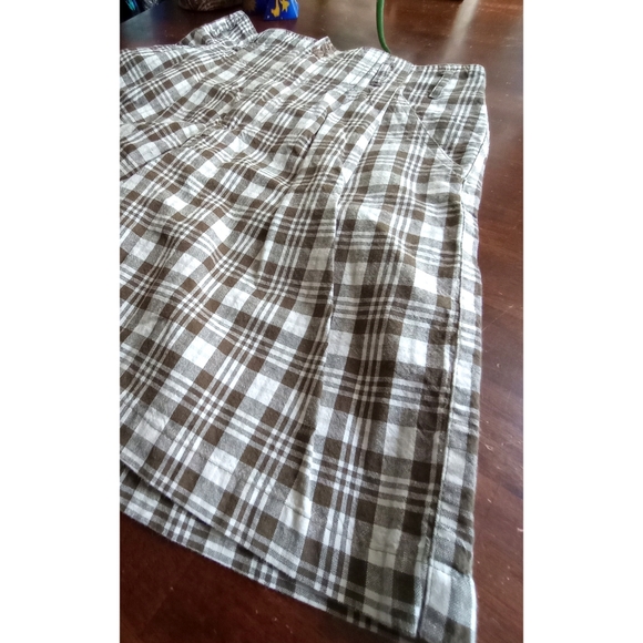 Vintage Honors Plaid Shorts Pleated High Waist Wide Leg - Picture 8 of 8